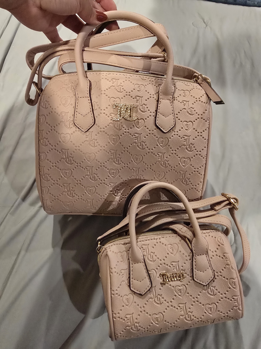 Juicy Couture Dusty Blush Mommy and Me Satchel Set